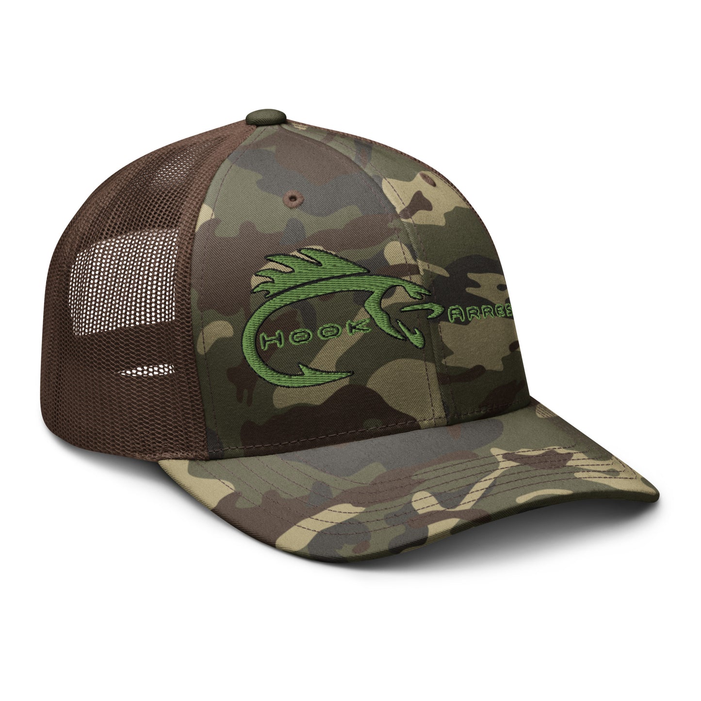 Hook Arrest Camouflage trucker hat