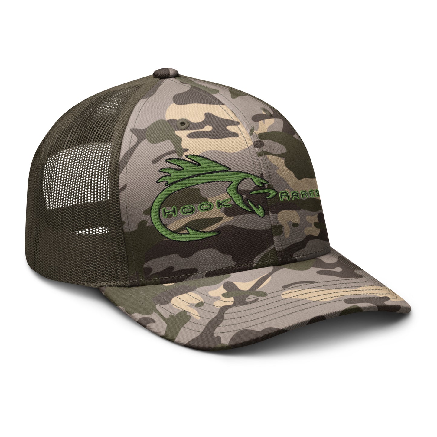 Hook Arrest Camouflage trucker hat